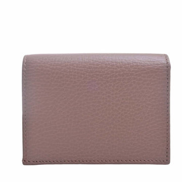 GUCCI VS Marmont Leather Bifold Wallet 456126 Pink Beige Women's