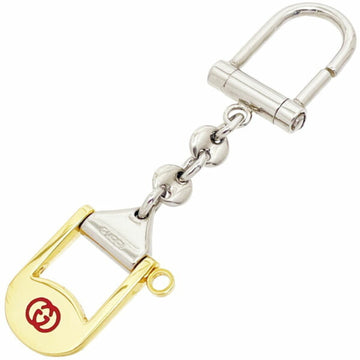 Gucci Keychain Double G Metal Gold Silver GUCCI VS Old Keyring TT-14355
