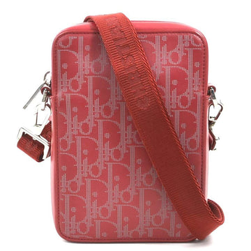 Christian Dior Shoulder Bag Leather Red Men's Women's r10509a