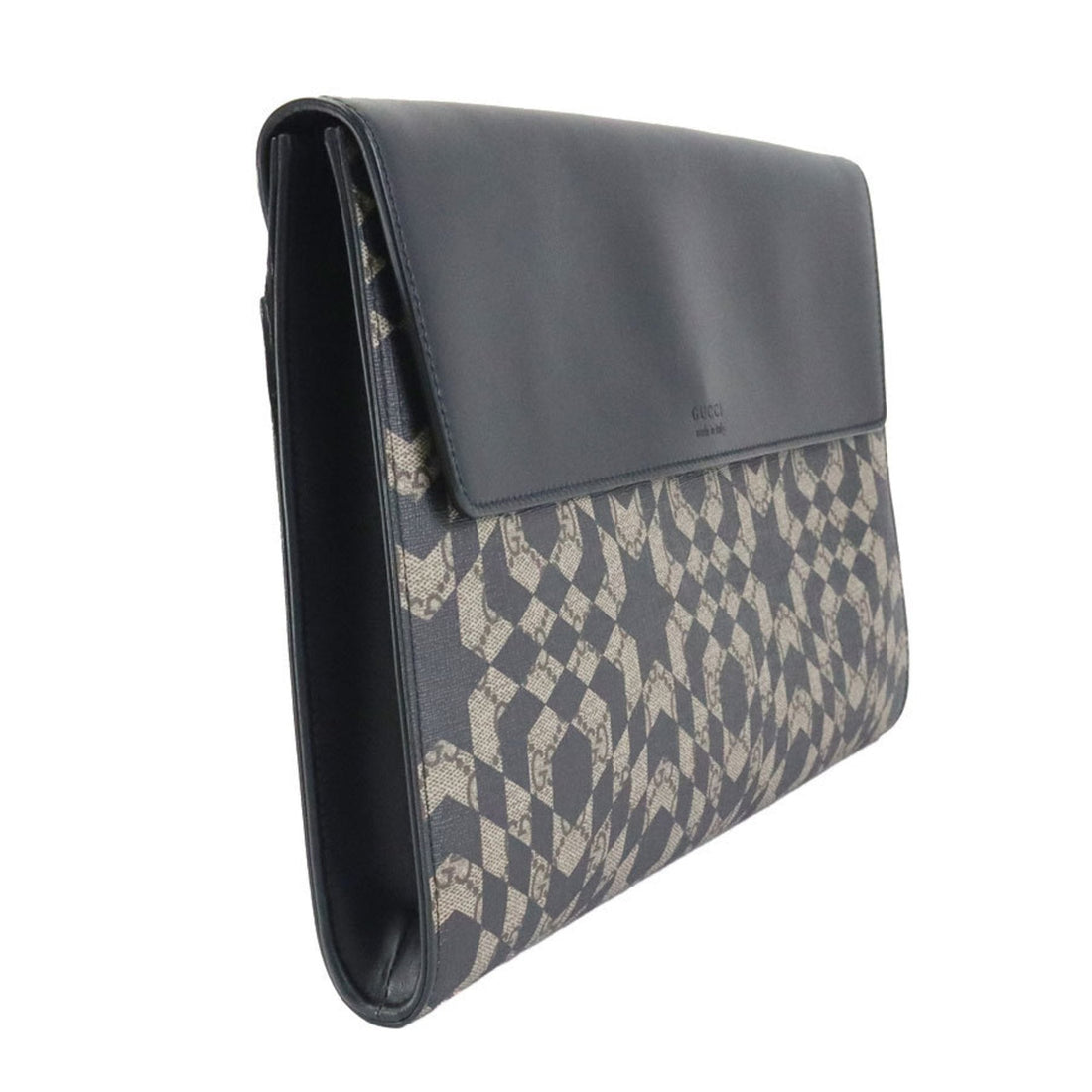 GUCCI Clutch Bag VS Supreme Leather Brown Black Men's 406725 e59272k