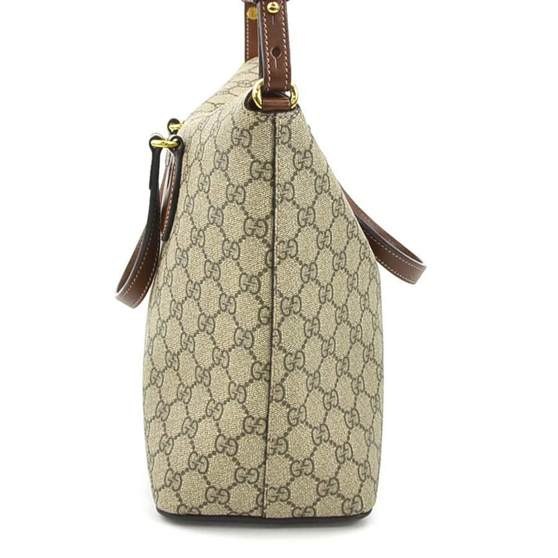 GUCCI Handbag Shoulder Bag VS Supreme Leather Beige Brown Gold Women's 429147 e59171j