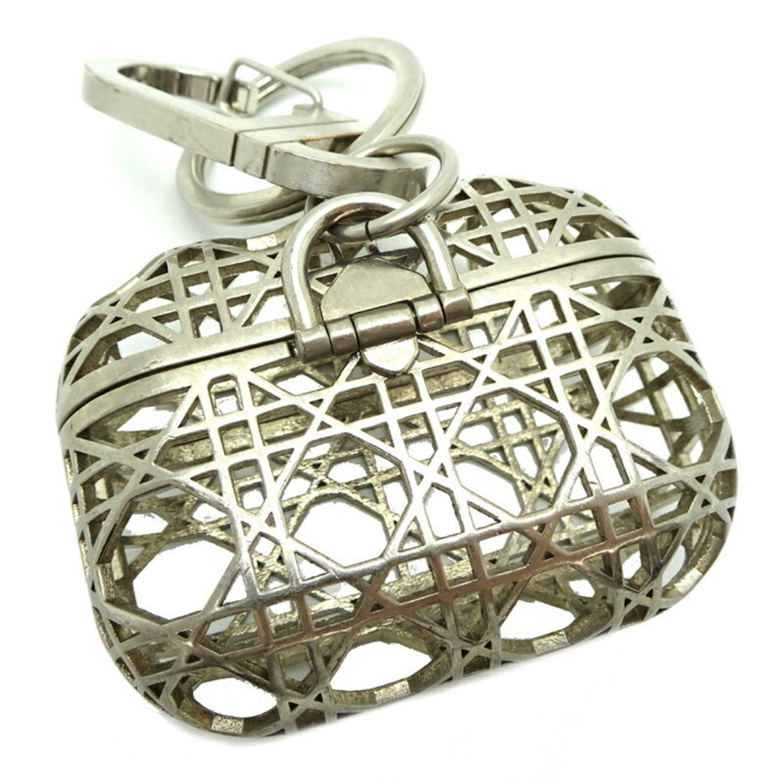Christian Dior Air Pods Pro Case for Women and Men, Accessory, Metal, Silver