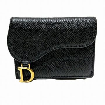 Christian Dior Saddle Compact Wallet S5656CBAA Tri-fold Women's