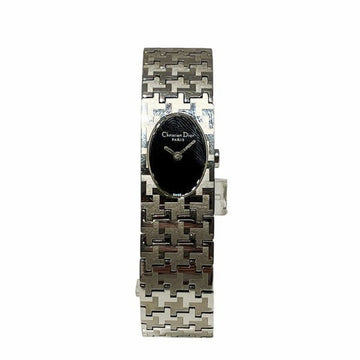Christian Dior Miss D70-100 Quartz Black Dial Watch Women's Wristwatch
