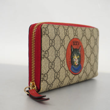 GUCCI  Mystic Cat 499382 Gold Hardware Women's VS Supreme,Leather Wallet