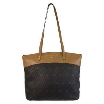 Christian Dior Vintage Honeycomb Brown Camel Gold Hardware Leather Tote Bag Shoulder for Women