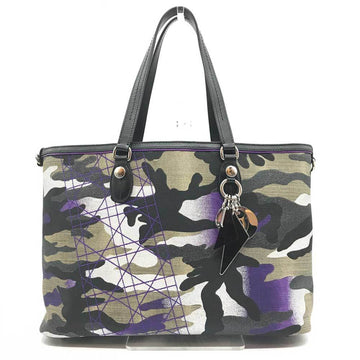 Christian Dior Dior Ansel Moulayle Tote Bag Camouflage Pattern Canvas DIOR Multicolor