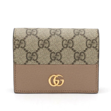 GUCCI Gucci Wallet Double G VS Supreme Card Case Bi-fold Beige Dusty Pink Online Exclusive 658610