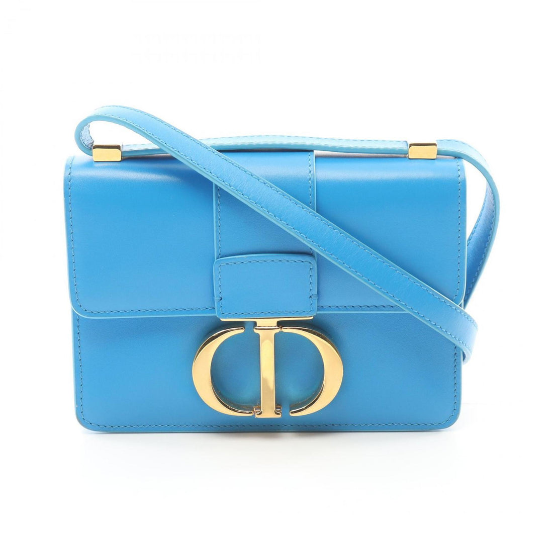 Christian Dior 30 MONTAIGNE MICRO Montaigne Shoulder Bag Leather Women's Blue S2110UMOS