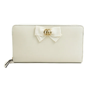 GUCCI Round Long Wallet VS Marmont Leather White Women's 435819 r10323a