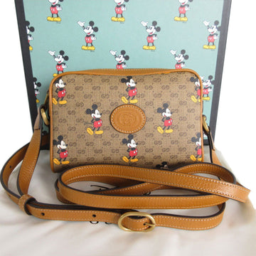 GUCCI Shoulder Bag x DISNEY Leather Brown Multicolor Gold Men's Women's 602536 s0084a