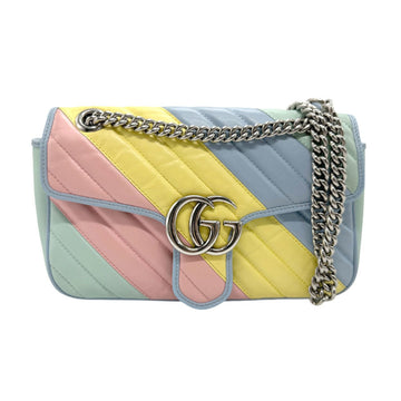 GUCCI Shoulder Bag VS Marmont Leather Multicolor Silver Women's 443497 z2538