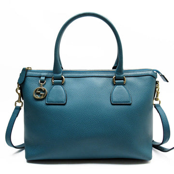 GUCCI Handbag Shoulder Bag Interlocking G Leather Green Women's 449659 t19497a