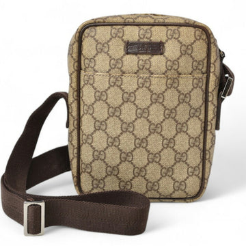 Gucci Shoulder Bag PVC GUCCI VS Plus Brown Beige 122754