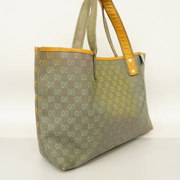 GUCCI  211134 Women's VS Supreme,Leather Tote Bag Beige,Black,Multi-color