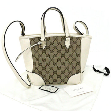 GUCCI bag handbag shoulder VS canvas 449241 white beige