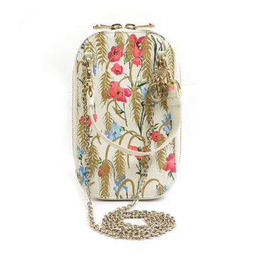 Christian Dior Smartphone Case Phone Holder Pouch Leather Multicolor Women's r10381a