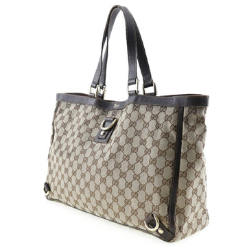 GUCCI Abbey Tote Bag 141472 VS Canvas x Leather Beige/Brown Ladies