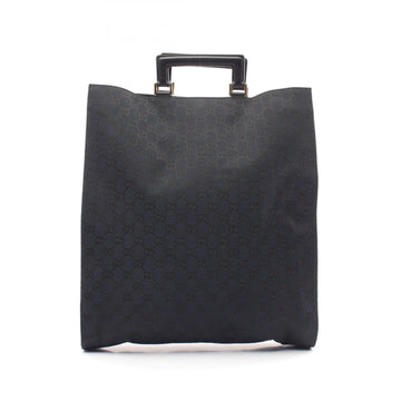GUCCI VS Canvas Tote Bag Leather Women's Black 002 1100