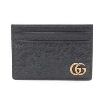 GUCCI VS Marmont Business Card Holder/Card Case Leather Men's Women's Black 436022DJ20T1000