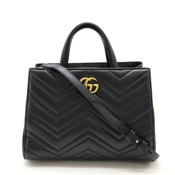 GUCCI VS Marmont handbag shoulder bag quilted leather black 448054