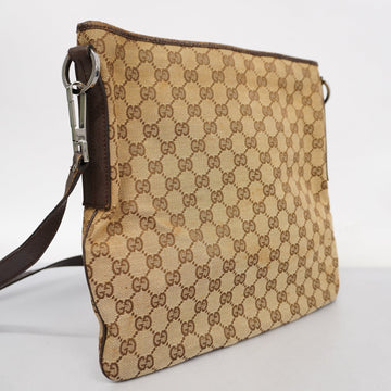 GUCCI  VS Canvas Shoulder Bag 113013 Women's Shoulder Bag Beige,Dark Brown