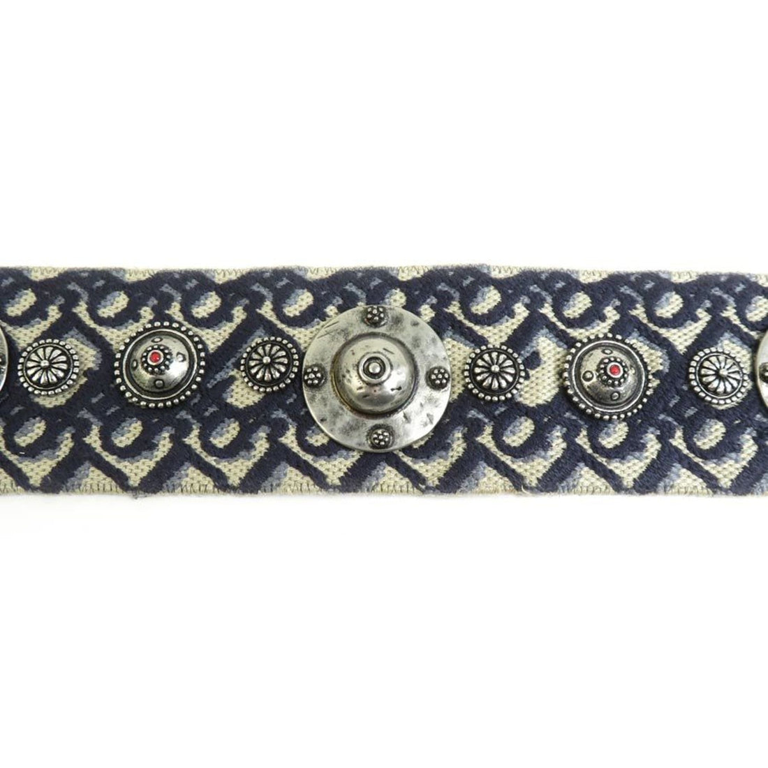 Christian Dior Shoulder Strap Canvas Leather Navy Women's h30845a