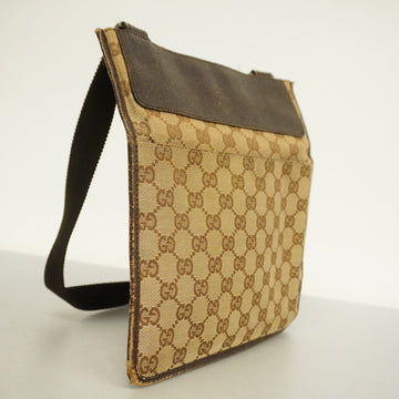 GUCCI  VS Canvas 27639 Women's VS Canvas Shoulder Bag Beige,Brown