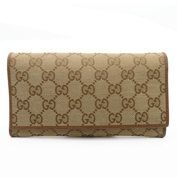 Gucci Long Wallet 346058 VS Canvas Leather Brown Bi-fold Accessory Women's GUCCI
