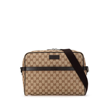 Gucci VS Canvas Shoulder Bag 449173 Beige Brown Leather Women's GUCCI