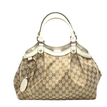 GUCCI Handbag VS Pattern Sukey Canvas 211944 Brown