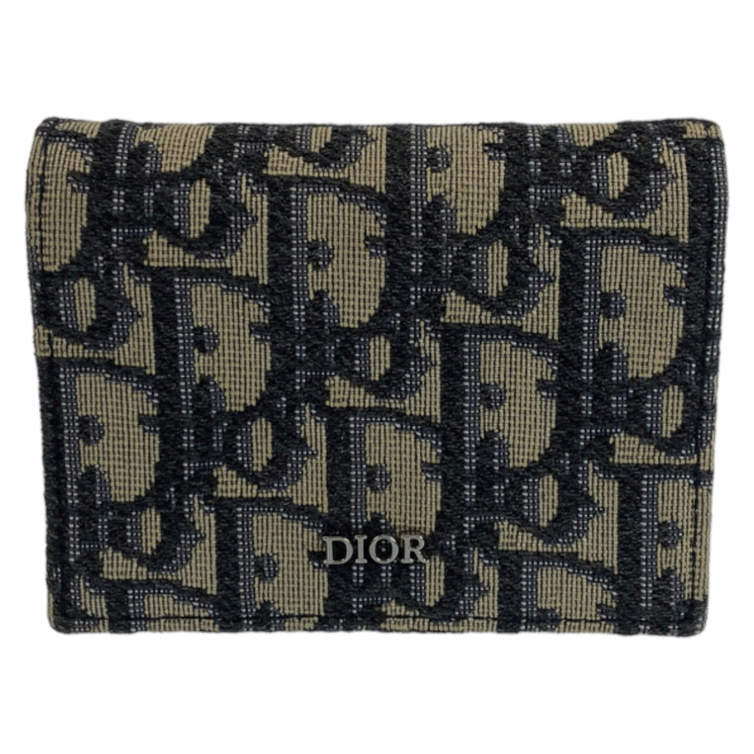 Christian Dior Dior Oblique Trotter Navy Silver Hardware Canvas Shoulder Bag Wearable Wallet Crossbody Men's