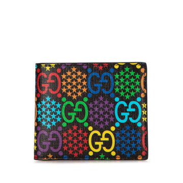 Gucci VS Psychedelic Bi-fold Wallet 601089 Black Multicolor PVC Women's GUCCI