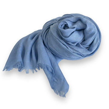 GUCCI VS pattern cashmere blend scarf shawl muffler blue women's