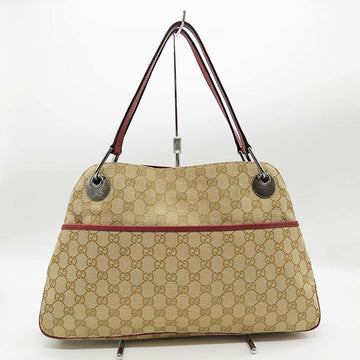 GUCCI Shoulder Bag VS Canvas Brown/Red 121023 Women's Fashion ITSC4NYBUQQS