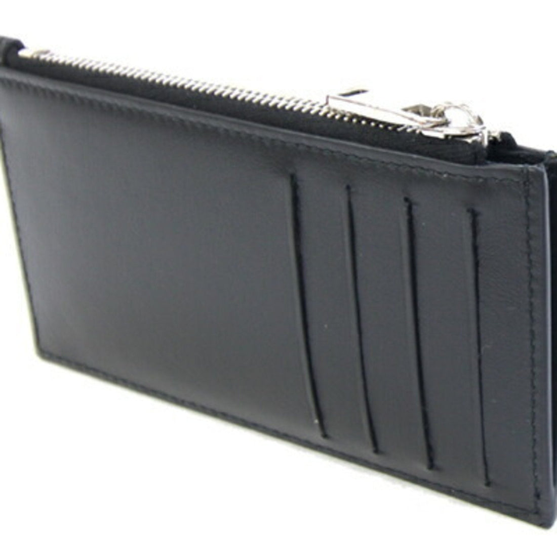 Christian Dior Dior Card Case Oblique Zip Holder 2ESBC250VPD Black Leather Coin Purse Mini Wallet Fragment Men's DIOR