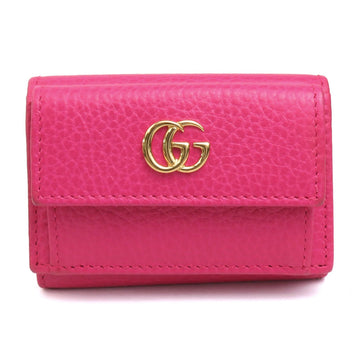 GUCCI Tri-fold Wallet VS Marmont Leather Pink Women's 523277 55795g