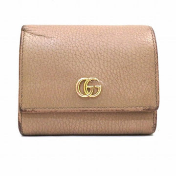 GUCCI VS Marmont 598587 Compact Wallet Leather Brown Bi-fold for Women