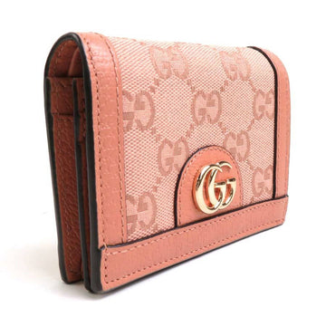 GUCCI Bifold Wallet VS Canvas/Leather Pink Ladies 523155