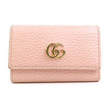 GUCCI VS Marmont Leather Key Case Pink Women's 456118 h30425j