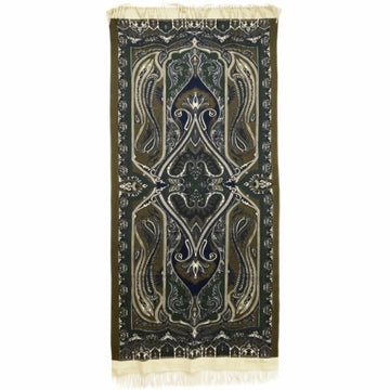 Christian Dior Stole Paisley Scarf Wool Multicolor Ivory Shawl C.Dior YY-14089