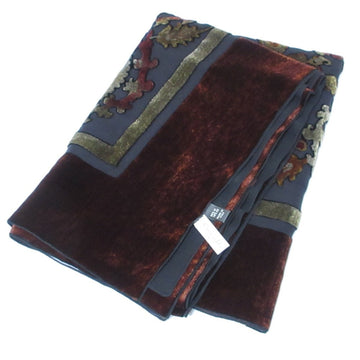Christian Dior Large Velvet Sheer Stole Scarf Brown x Black Women's