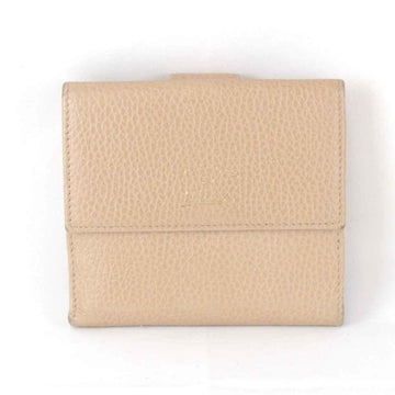GUCCI 368233.496334 Bi-fold wallet Leather Beige Women's