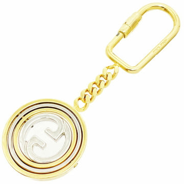 Gucci Keychain Double G Keyring Metal Gold Silver GUCCI VS Old Round Motif Key Hook Bag Charm TRN-13837