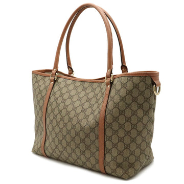 GUCCI VS Supreme Tote Bag Shoulder PVC Leather Beige Pink Brown 197953