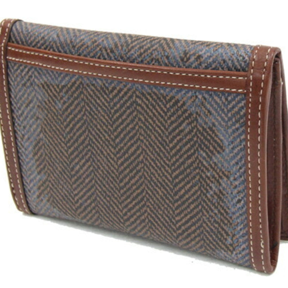Christian Dior Dior Business Card Holder Brown PVC Leather Pass Case Old Women's Men's DIOR