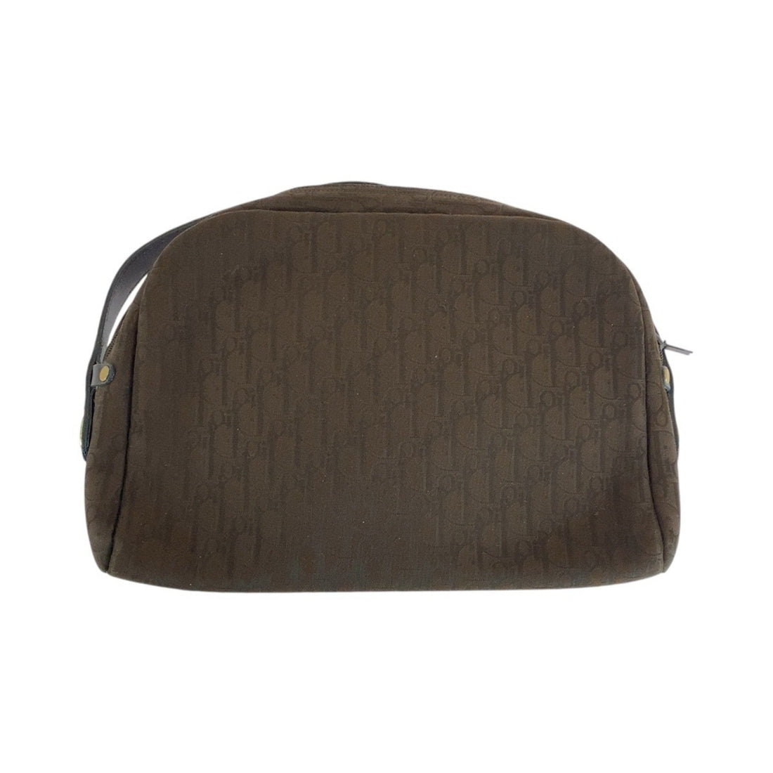 Christian Dior Dior Trotter Brown Gold Hardware Canvas Crossbody Shoulder Bag for Women