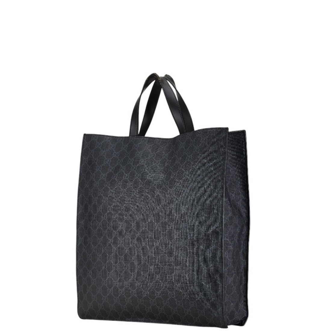 Gucci VS Supreme Handbag Tote Bag 495559 Grey Black PVC Leather Women's GUCCI