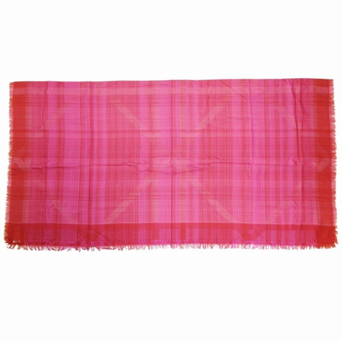 Christian Dior Dior Cannage Jacquard Large Stole/Scarf Cashmere Silk Shawl Logo Haori Scarf 140 x Red Pink Women's