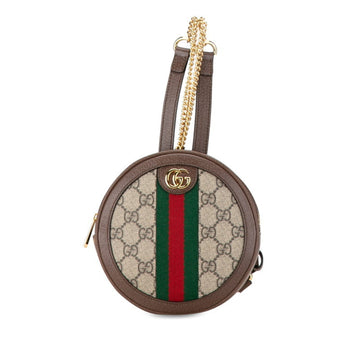 Gucci VS Supreme Ophidia Backpack 598661 Beige Brown PVC Leather Women's GUCCI